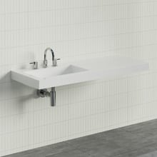 Essential Accessible 1200mm Gloss White Composite Wall Hung Basin